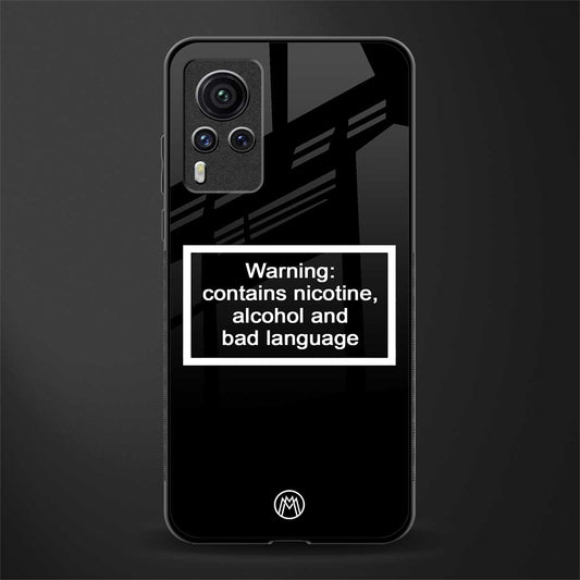 warning sign black edition glass case for vivo x60 pro image