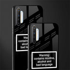 warning sign black edition glass case for realme x2 image-2