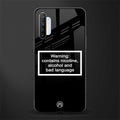 warning sign black edition glass case for realme x2 image