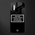 warning sign black edition glass case for realme x2 image