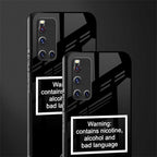 warning sign black edition glass case for vivo v19 image-2