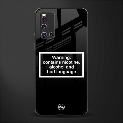 warning sign black edition glass case for vivo v19 image