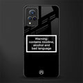 warning sign black edition glass case for vivo v21 5g image