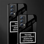 warning sign black edition glass case for oppo f19 image-2