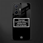 warning sign black edition glass case for mi 11t pro 5g image