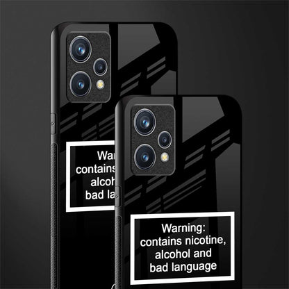 warning sign black edition glass case for realme 9 4g image-2