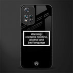 warning sign black edition glass case for poco m4 pro 5g image