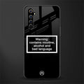 warning sign black edition glass case for realme x50 pro image