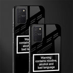 warning sign black edition glass case for samsung galaxy s10 lite image-2