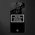 warning sign black edition glass case for redmi note 9 image