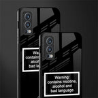 warning sign black edition glass case for oneplus nord 2 5g image-2