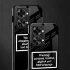 warning sign black edition glass case for phone case | glass case for oneplus nord 2t 5g