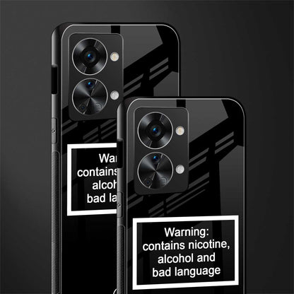warning sign black edition glass case for phone case | glass case for oneplus nord 2t 5g