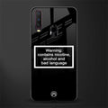 warning sign black edition glass case for vivo y12 image