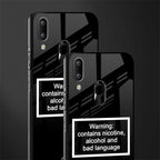 warning sign black edition glass case for vivo y95 image-2