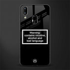 warning sign black edition glass case for vivo y95 image