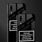 warning sign black edition glass case for vivo v11 pro image-2