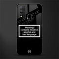 warning sign black edition glass case for vivo y30 image