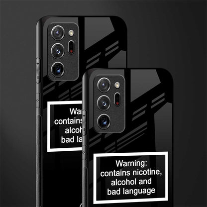 warning sign black edition glass case for samsung galaxy note 20 ultra 5g image-2