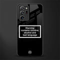 warning sign black edition glass case for samsung galaxy note 20 ultra 5g image