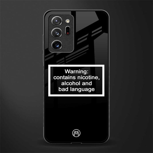warning sign black edition glass case for samsung galaxy note 20 ultra 5g image