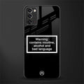 warning sign black edition glass case for samsung galaxy note 20 image