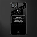 warning sign black edition glass case for realme c25 realme c25s image