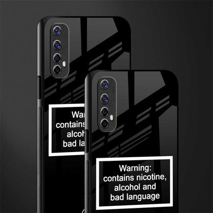 warning sign black edition glass case for realme 7 image-2