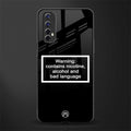 warning sign black edition glass case for realme narzo 20 pro image