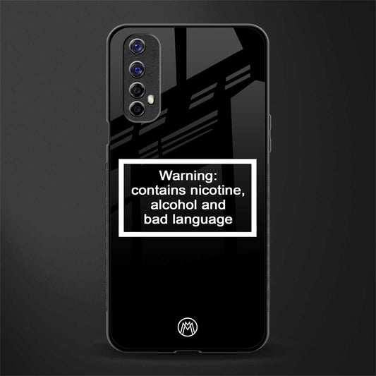 warning sign black edition glass case for realme 7 image