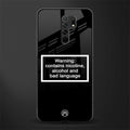 warning sign black edition glass case for poco m2 image