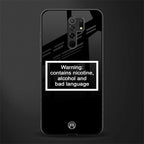 warning sign black edition glass case for poco m2 image