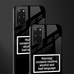 warning sign black edition glass case for samsung galaxy s20 plus image-2