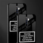 warning sign black edition glass case for realme x2 pro image-2