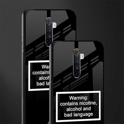 warning sign black edition glass case for realme x2 pro image-2