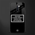 warning sign black edition glass case for realme x2 pro image