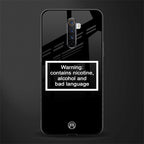 warning sign black edition glass case for realme x2 pro image