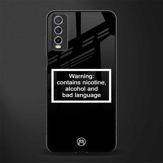 warning sign black edition glass case for vivo y12g image