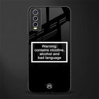 warning sign black edition glass case for vivo y20i vivo y20t image
