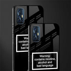 warning sign black edition glass case for vivo v17 image-2