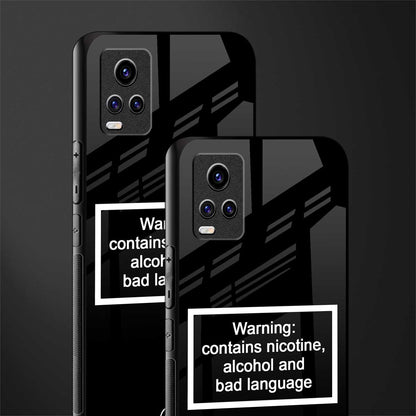 warning sign black edition glass case for vivo v20 image-2