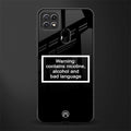 warning sign black edition glass case for oppo a15s image