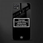 warning sign black edition glass case for oppo a15 image