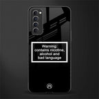 warning sign black edition glass case for oppo reno 4 pro image
