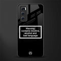 warning sign black edition glass case for vivo v20 se image
