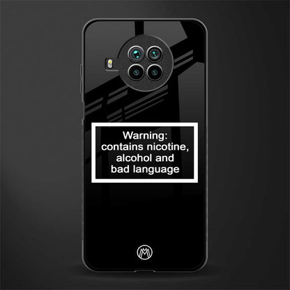 warning sign black edition glass case for mi 10i image