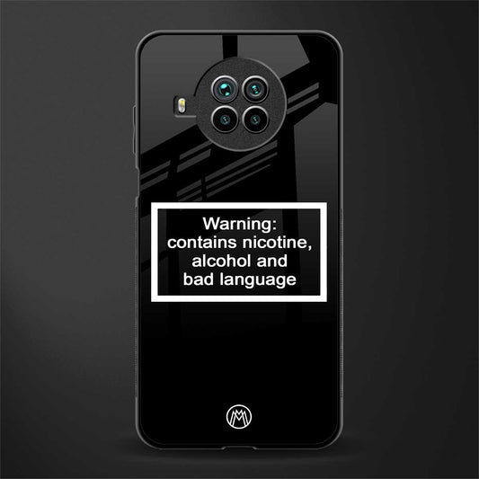warning sign black edition glass case for mi 10i image