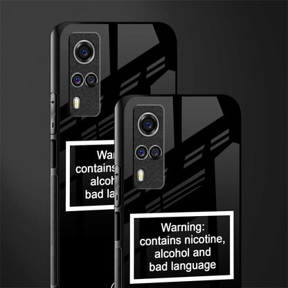 warning sign black edition glass case for vivo y53s image-2