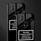 warning sign black edition glass case for poco c31 image-2