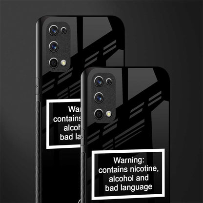 warning sign black edition glass case for realme x7 pro image-2